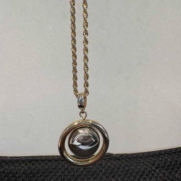 Stunning Vintage Park Lane Silver & Gold Tone Pendant Necklace - Picture 5 of 7